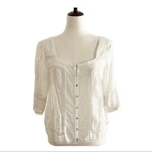 Zara Trafaluc Blouse w/lace detailing